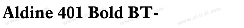 Aldine 401 Bold BT字体转换